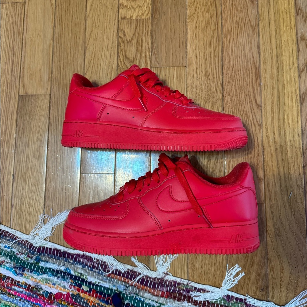 Red Nike Air Force Ones